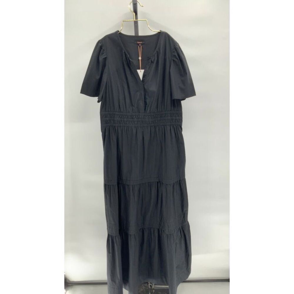 Quince Charcoal Tiered Maxi Dress